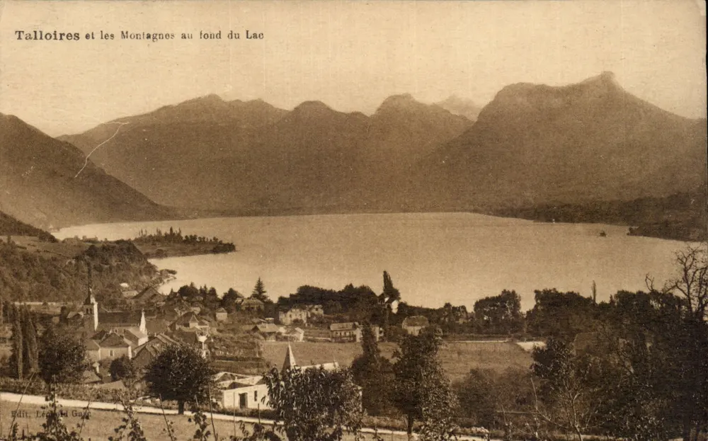 Talloires und die Berge im Hintergrund des Sees — Édit. Léonard Gage - Vorderseite