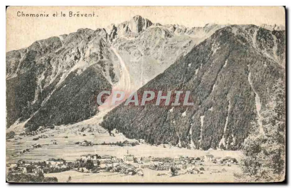 Chamonix e o Brévent — vista panorâmica — editor não visível - Frente