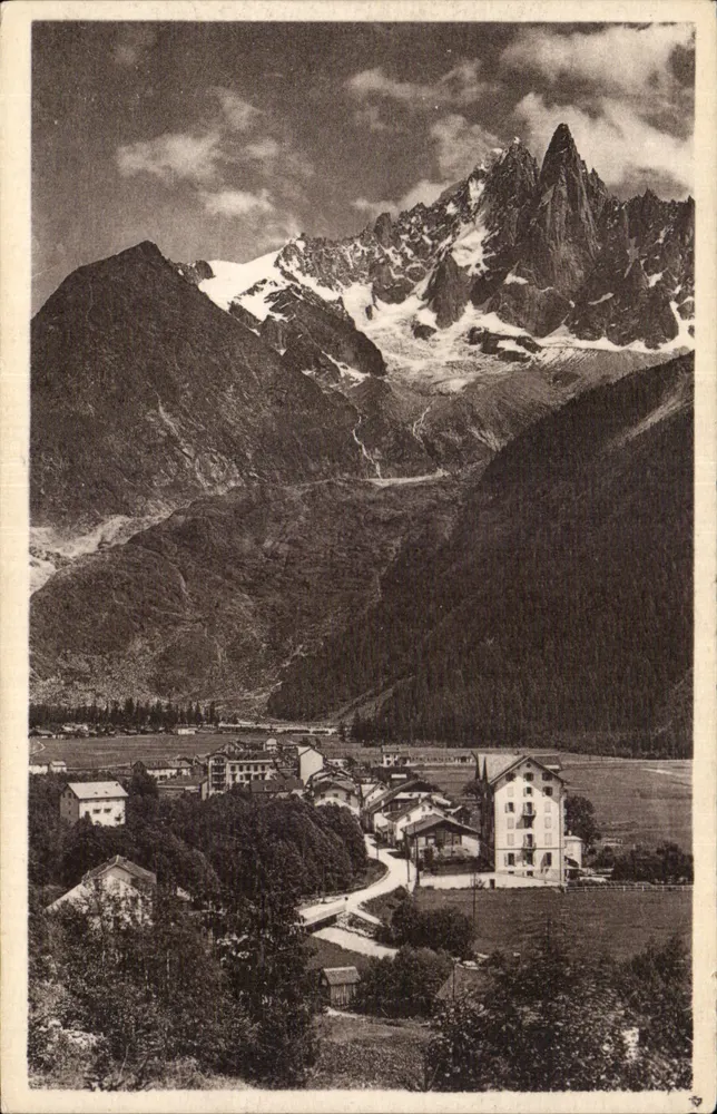 Chamonix — Les Pratz — G. Tairraz, fot. edit. Chamonix-Mont-Blanc - Frente