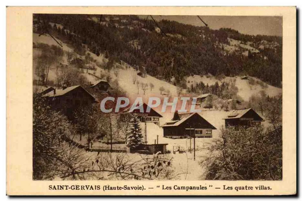 Saint-Gervais (Haute-Savoie) — "Les Campanules" — Die vier Villen. - Vorderseite