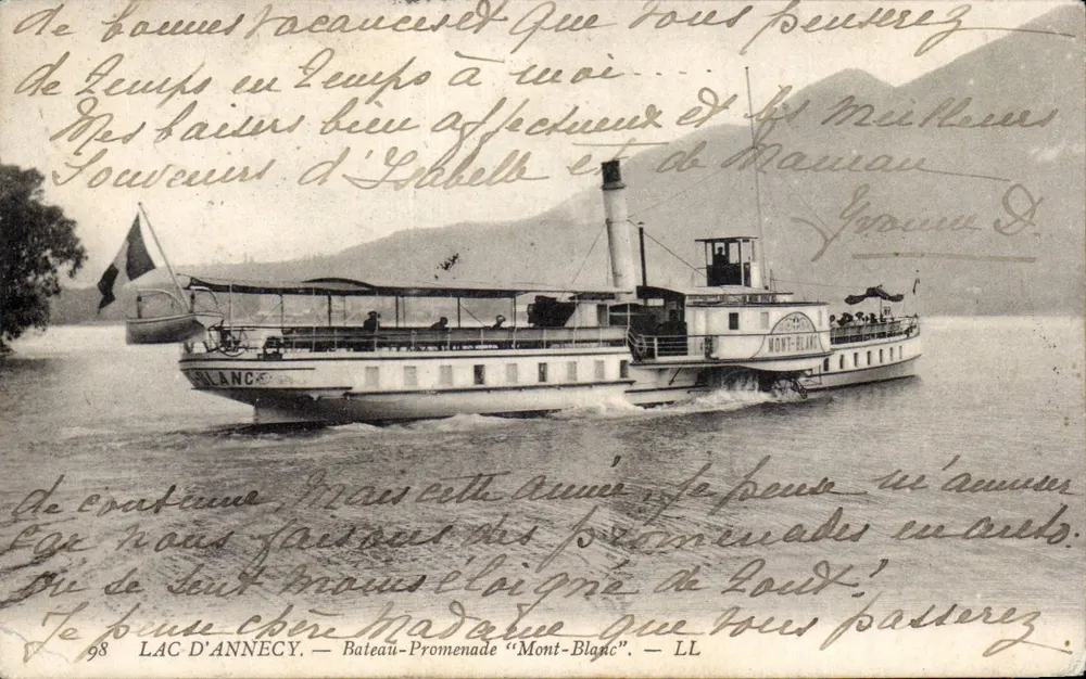 See von Annecy — Fahrgastschiff "Mont-Blanc" — LL n°98 - Vorderseite