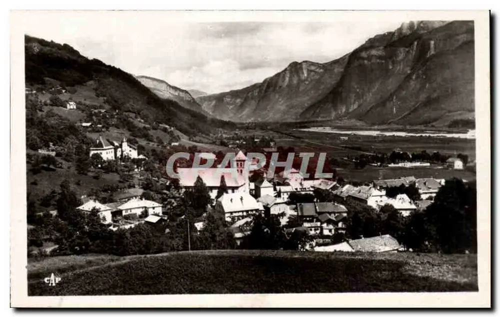 Sallanches — Vista geral — Os Castelos e a Igreja — Edição Mortelanc - Sallanches - Frente