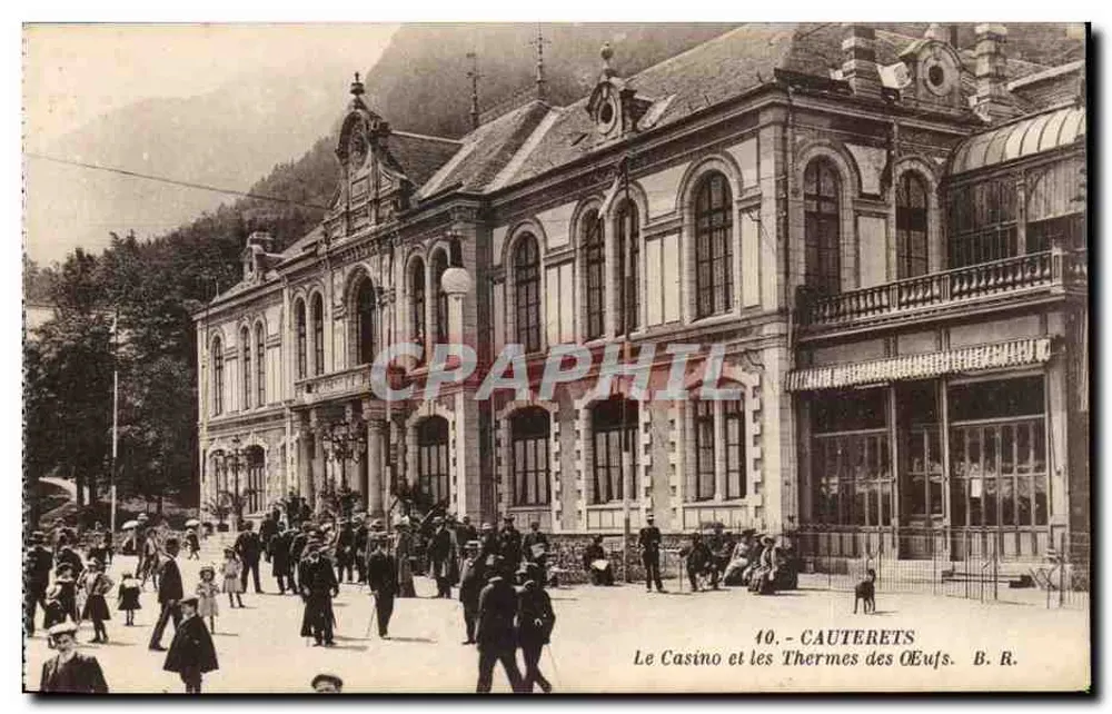 Cauterets — Das Casino und die Eierbäder — Bloc frères, Verlage, Nr. 40 - Vorderseite