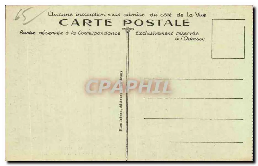 Cauterets — Das Casino und die Eierbäder — Bloc frères, Verlage, Nr. 40 - Rückseite