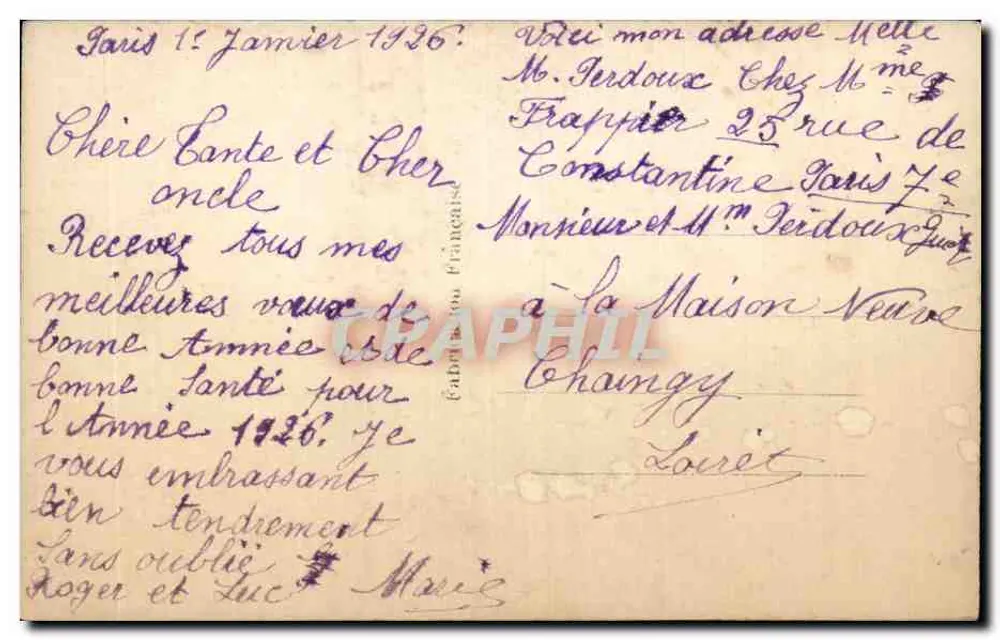 Bunte Rosen — SAPI Paris 1461 - Rückseite