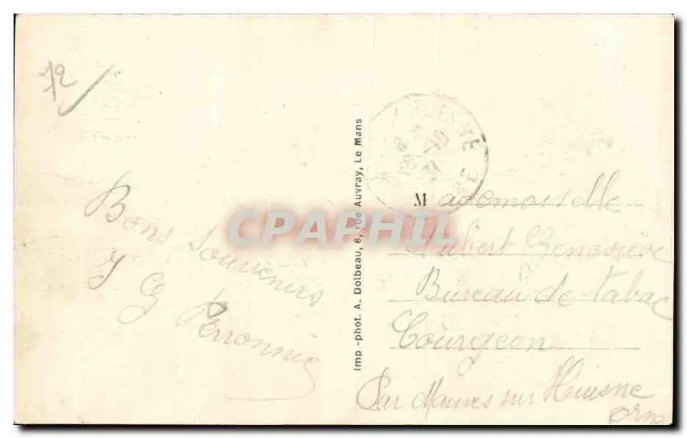 Le Mans — Praça da República — Estátua de Chanzy - Verso
