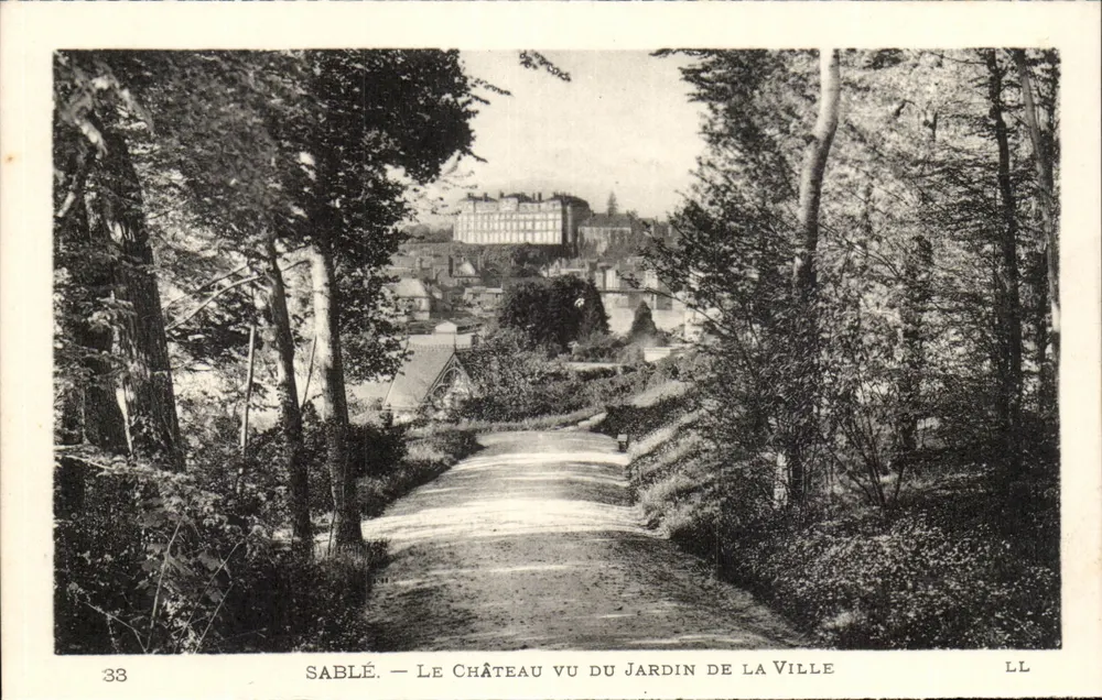 Sablé – Das Schloss vom Stadtgarten aus gesehen – LL, n°33 - Vorderseite