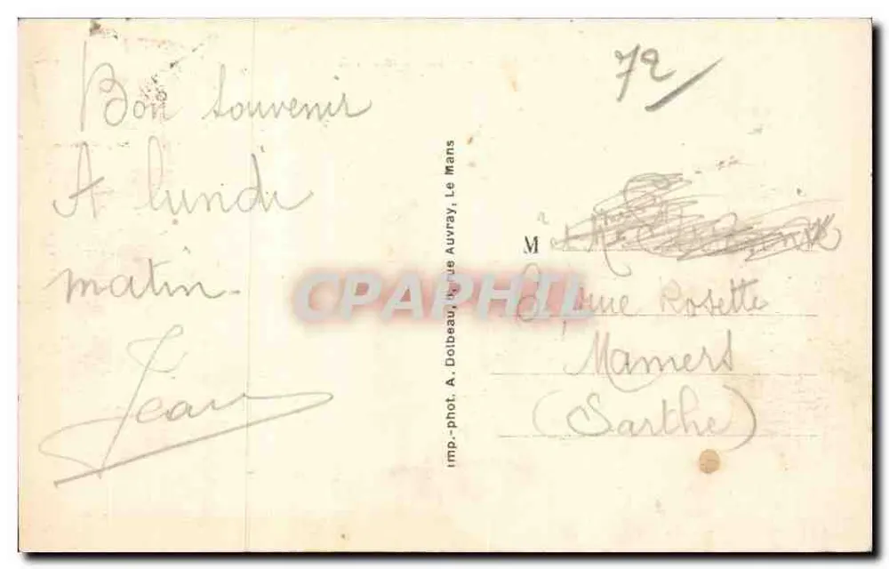Le Mans — Vista parcial dos Quais — A. Dolbeau, rua Auvray - Verso