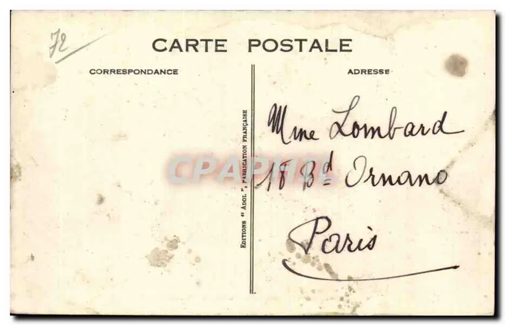Luché-Pringé (Sarthe) — Château de Gallerande — Éditeur : Éditions 'Adol' - Verso