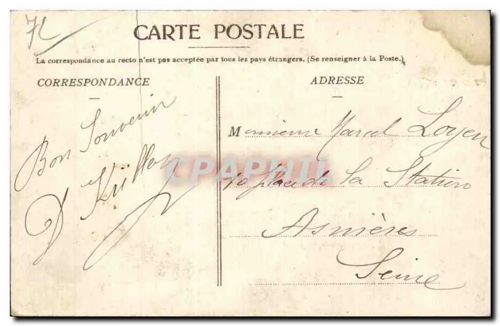 Le Mans — Der Gambetta-Brücke über die Sarthe — Edition N. G. - Rückseite