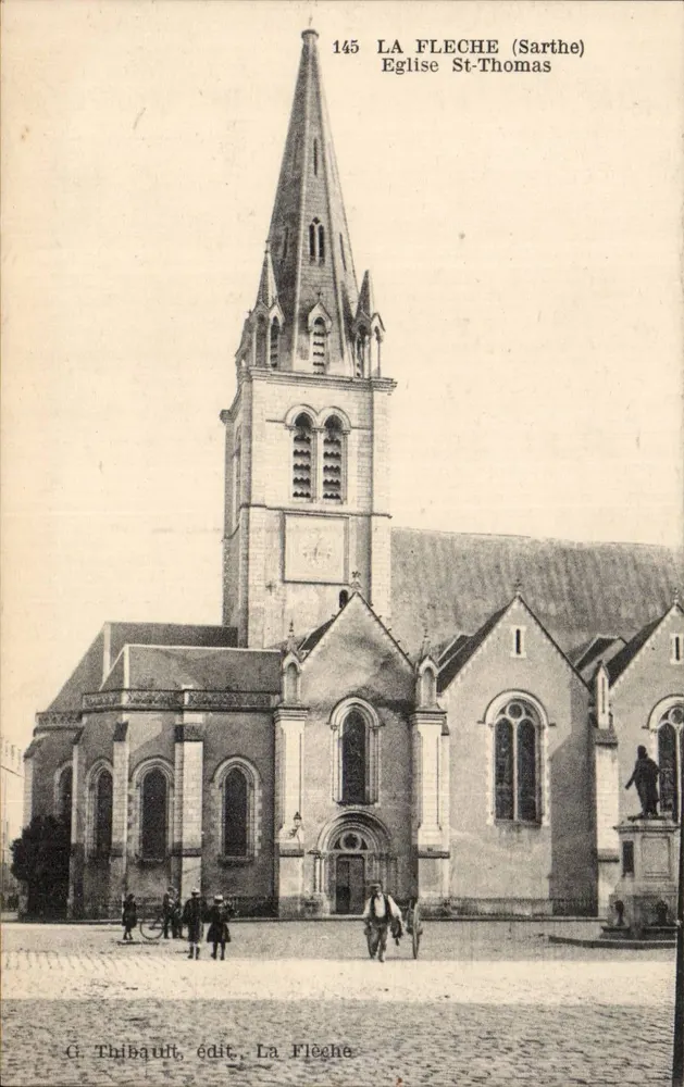 La Flèche (Sarthe) — Igreja de São Tomás — G. Thibault, editor La Flèche - Frente