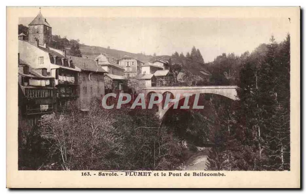 Savole - Plumet e o Ponte de Bellecombe — L. Morand, fot. -édit. - Mégeve (Haute-Savoie) - n° 163 - Frente