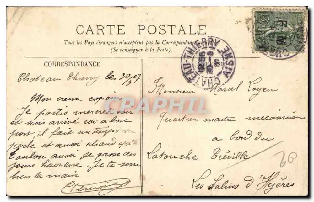 Castelo Thierry — Caminho da Vignotte — Coleção E. S. - Verso