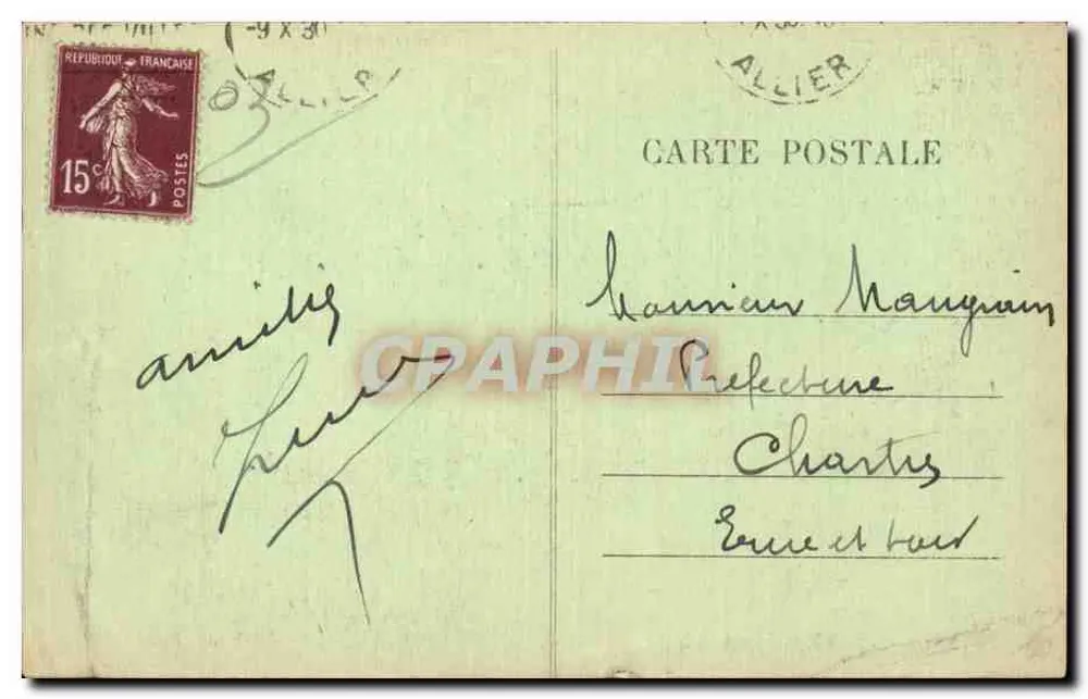 Vichy — O Hospital Militar — Edit. Faure - Verso