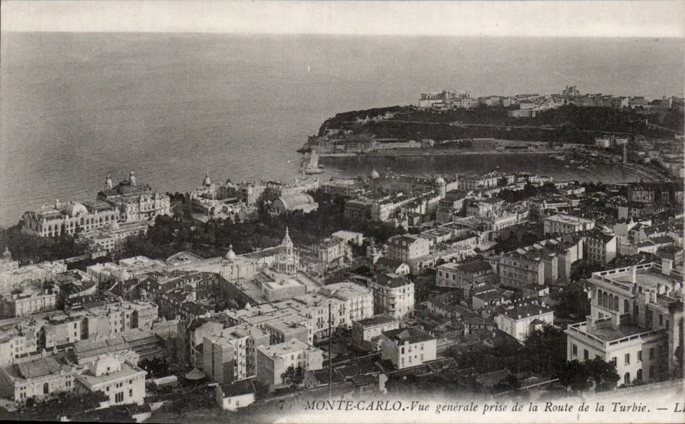 Monte-Carlo — Allgemeiner Blick vom Route de la Turbie — L. Lévy - Vorderseite