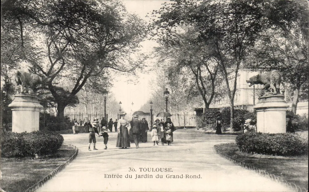 Toulouse — Eingang zum Grand-Rond-Garten — Phototypie d'Art et d'Industrie du Sud-Ouest - Vorderseite
