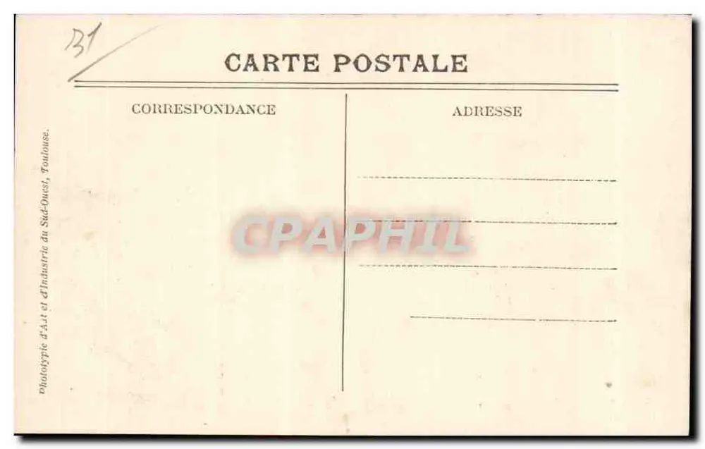 Toulouse — Praça e Avenidas Lafayette — estátua central - Verso