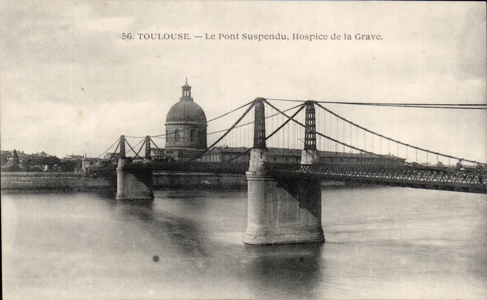Toulouse — Der Hängebrücke, Hospice de la Grave — Phototype L'Art et d'Industrie du Sud-Ouest, Toulouse, n°56 - Vorderseite
