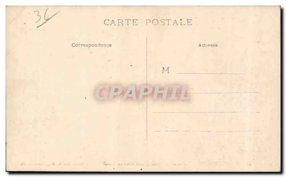 Châteauroux — Prairie von St-Christophe und Schloss Raoul — Sammlung G. G. - Rückseite