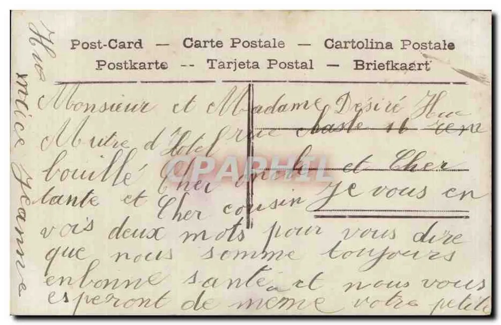 Retrato de homem com pensão — editor XPC, n° 4304 - Verso