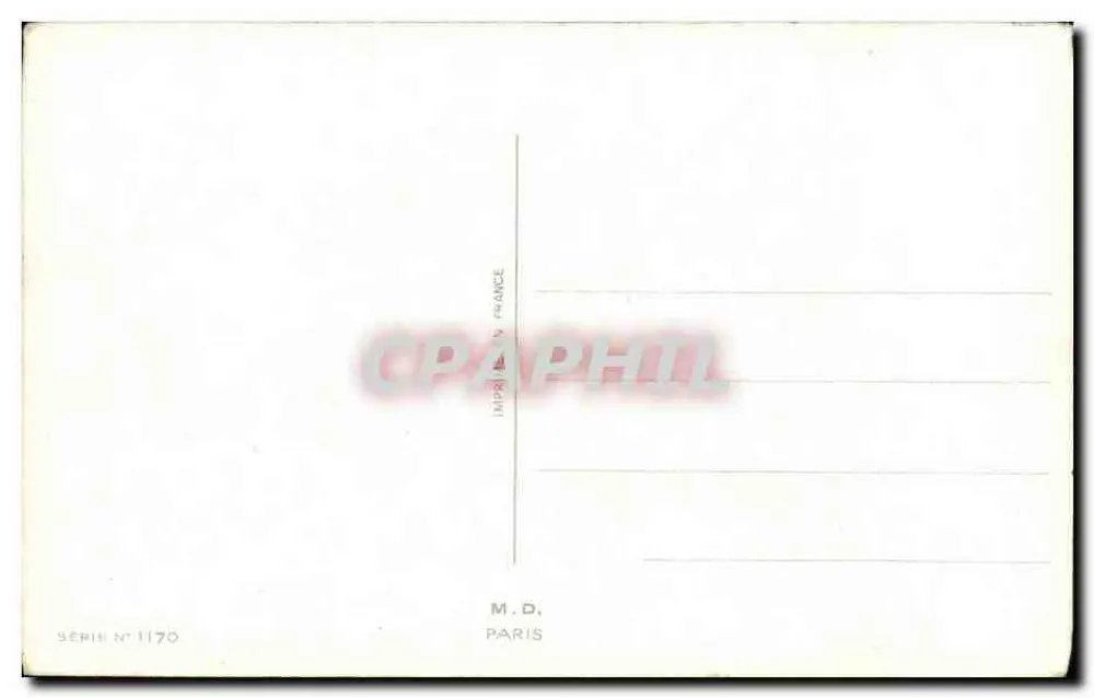 Bouquet de peonías — para Papa — M.D. París, serie N°1170 - Reverso