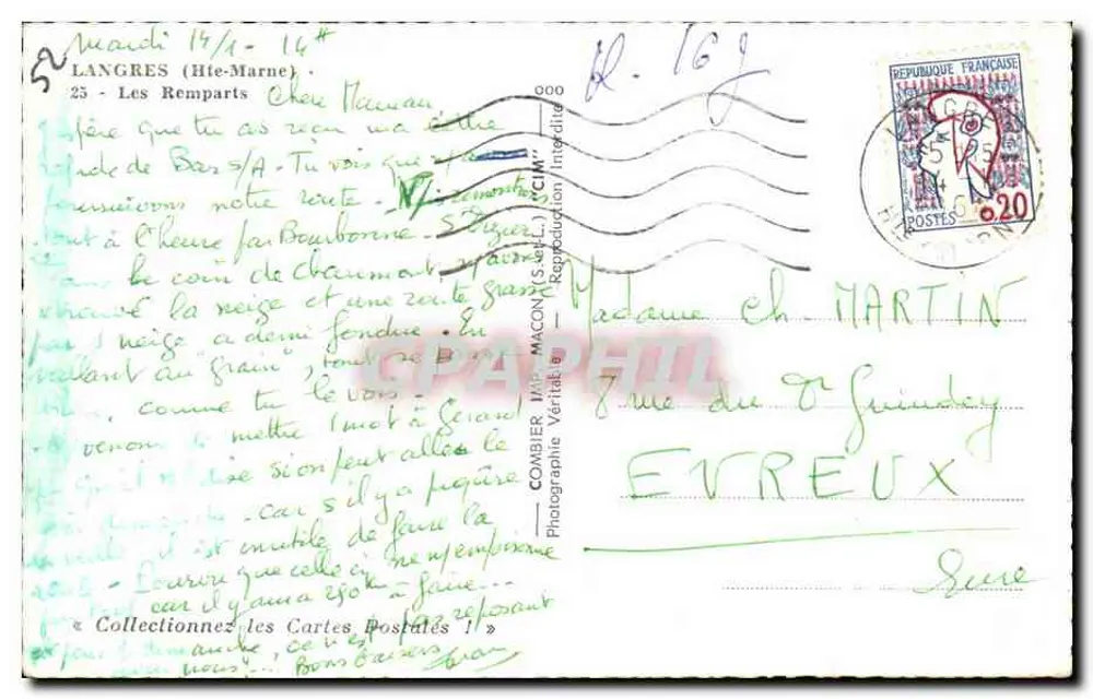 Langres (Haute-Marne) — Os Muros — Combier - Verso