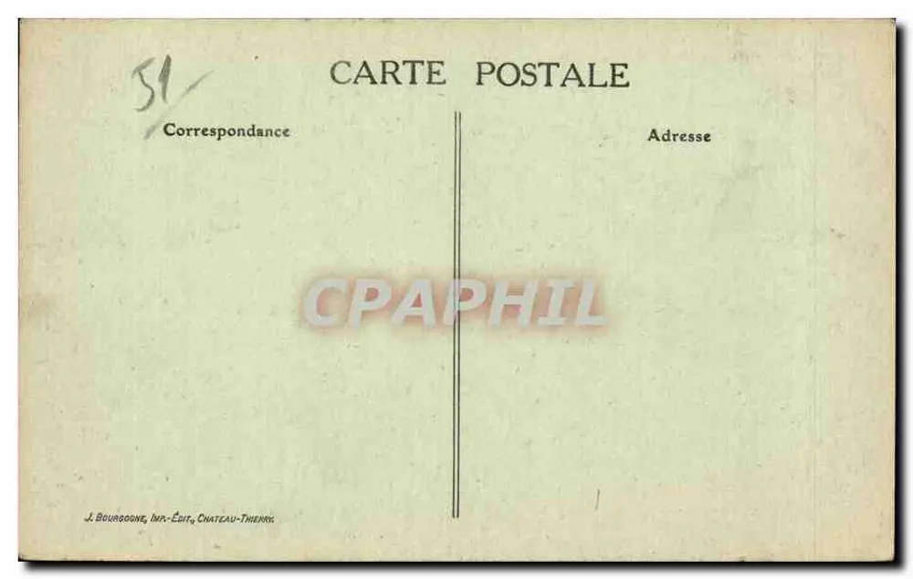 Chalons-sur-Marne — Le Collège — J. Bourboone, Impr. Édit. Château-Therryl - Verso