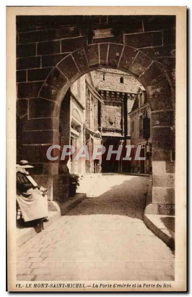 Mont Saint-Michel — Die Eingangstür und die Königs-Tür — Edition E. Lacoteley, 147, rue des Grands-Graville - Vorderseite