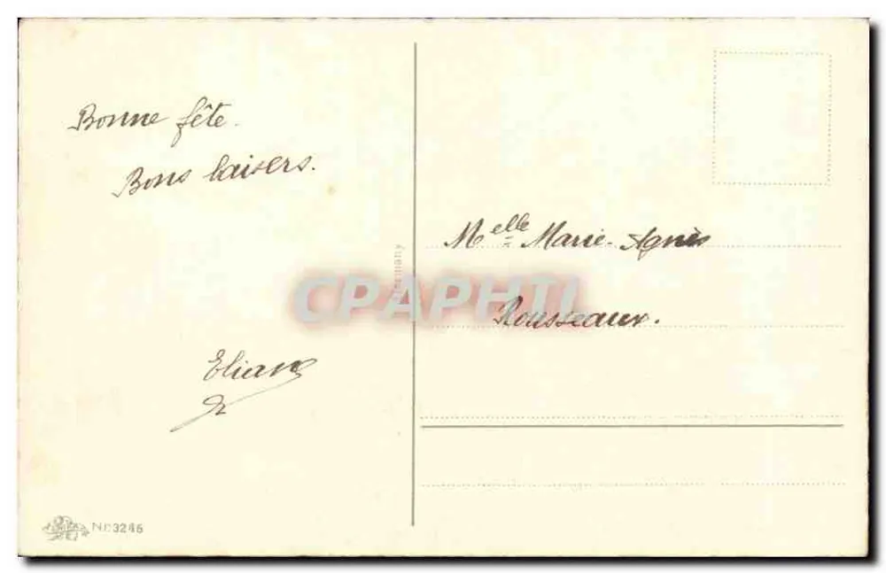 Arranjo de pêssegos — Santa Catarina — editor não identificado, n° de série 3246 - Verso