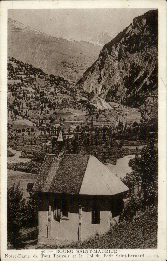 Notre-Dame de Tout Pouvoir und der Col du Petit Saint-Bernard — BOURG SAINT-MAURICE — LL - Vorderseite