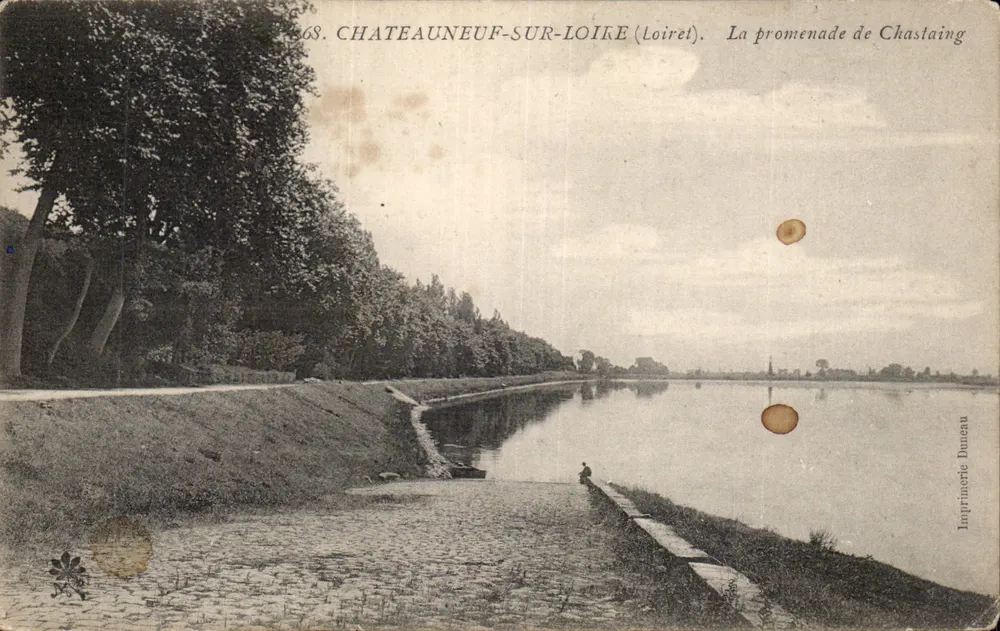 Châteauneuf-sur-Loire (Loiret) — Die Promenade de Chastaing — Imprimerie Duneau, n° 668 - Vorderseite