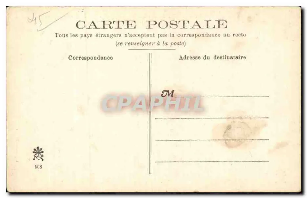 Châteauneuf-sur-Loire (Loiret) — Die Promenade de Chastaing — Imprimerie Duneau, n° 668 - Rückseite