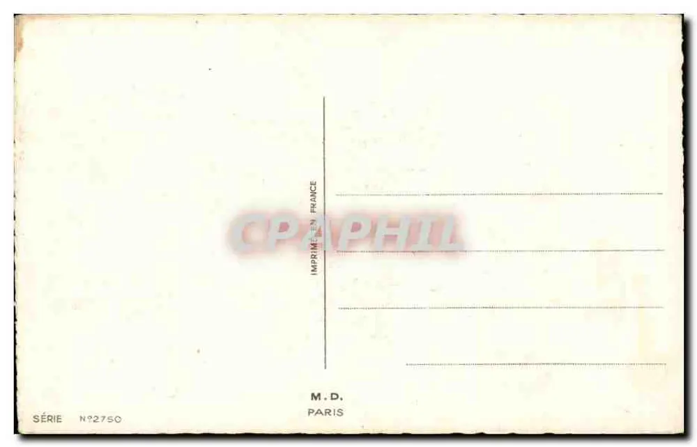 Pfingstrosen-Bouquet — Frohe Geburtstage — M.D. Paris, Serie N°2750 - Rückseite