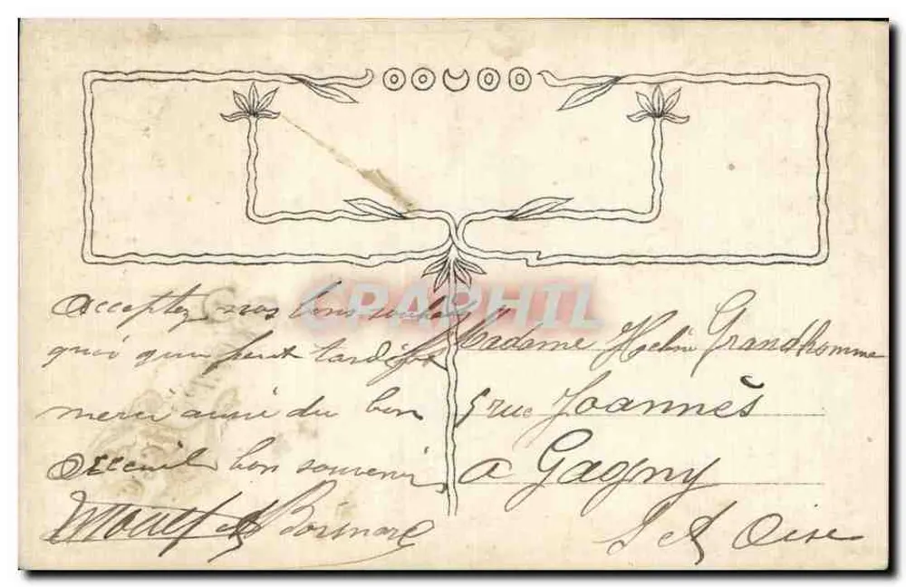 Peonienbouquet — Frohe Geburtstagskarte — Gast Vié Phot. Nr. 3820 - Rückseite