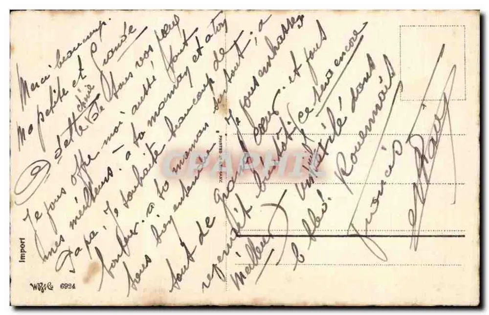 Arranjo de flores — 'BONNE ANNÉE' — Import, n° 6924 - Verso