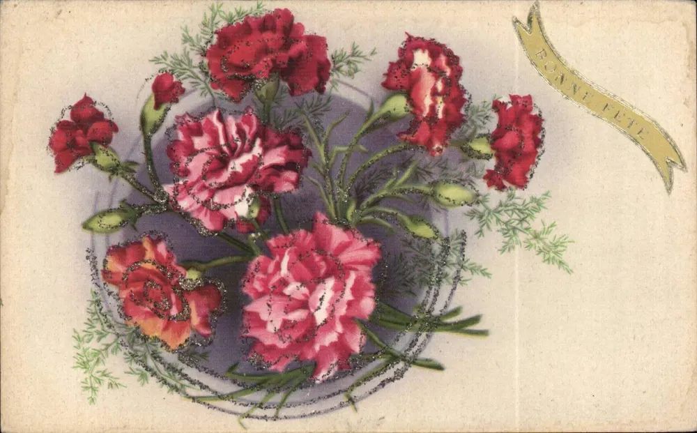 Pfingstrosenbouquet — Frohe Geburtstagskarte — Verlag nicht sichtbar - Vorderseite