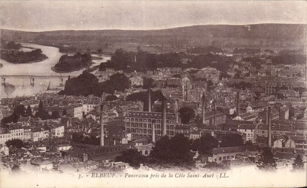 Elbeuf - Panorama tirado da Côte Saint-Auct - LL - Frente