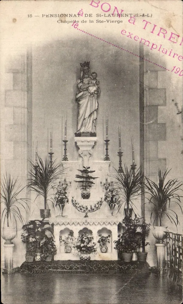 Capela da Santa Virgem — Pensionato de St-Laurent — S.&L. — Exemplar a tirar - Frente