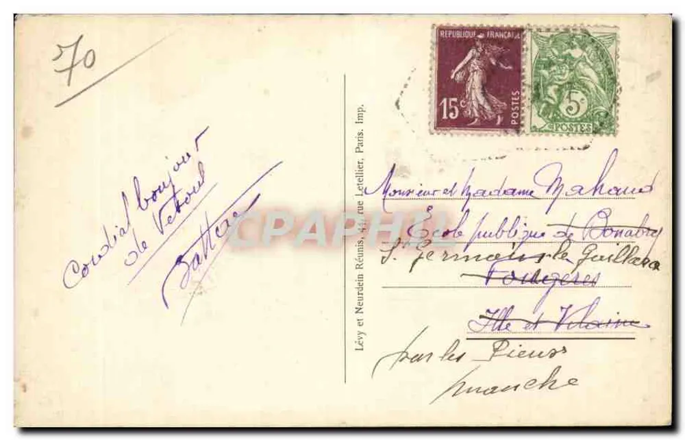Vesoul — Piazza della Repubblica — LL - Verso