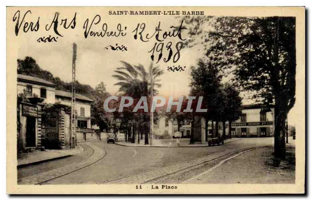 Saint-Rambert-l'Île-Barbe — A Praça — editor Delcres Perbin, n°11 - Frente
