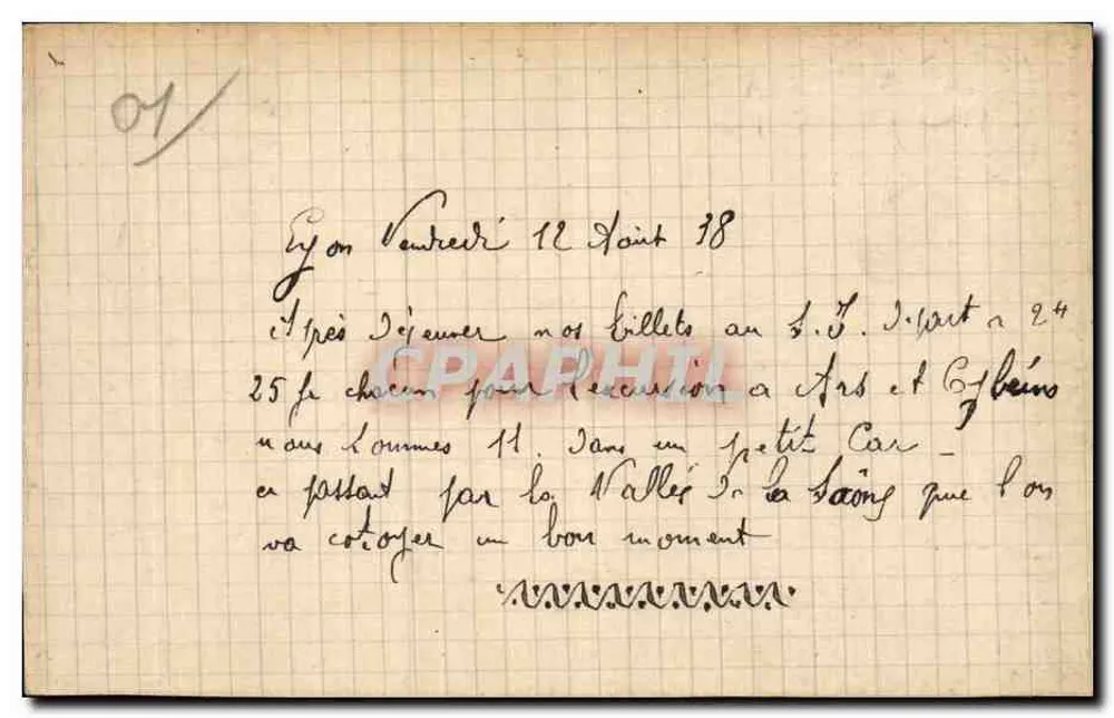Saint-Rambert-l'Île-Barbe — A Praça — editor Delcres Perbin, n°11 - Verso