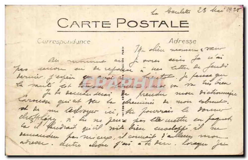 La Goulette — La Rue de Carthage — ND — éditeur ND - Rückseite