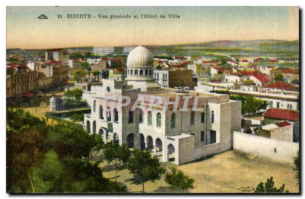 Bizerte - Allgemeiner Blick und das Rathaus - Vorderseite