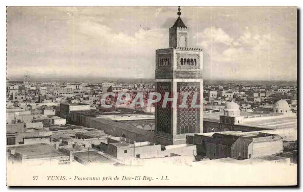 Tunis - Panorama vom Dar-El Bey - LL n°27 - Vorderseite