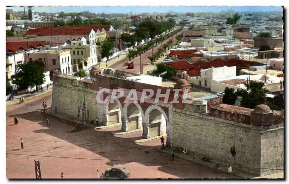 Tunis - Portes de Bab Saadoun — Luftbild — Éditions Caston-Lafitte - Vorderseite