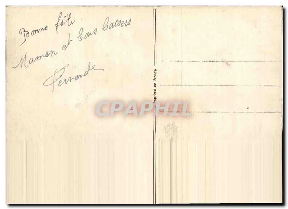 Fleurs de printemps — bouquet de pensées et de pâquerettes — Imprimé en France - Verso