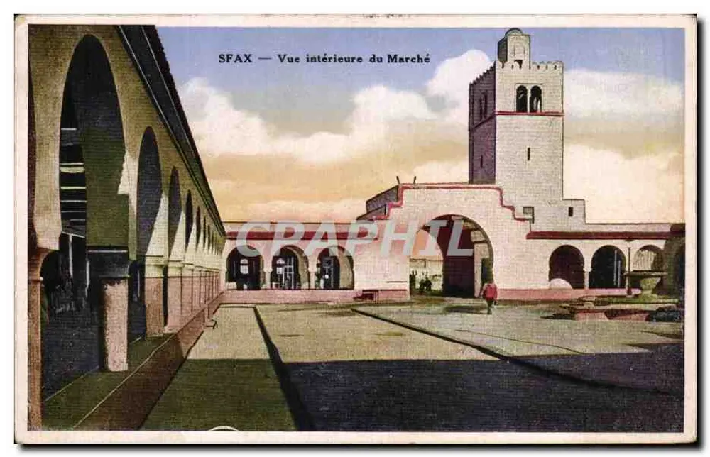 Sfax — Vista interna do Mercado - Frente