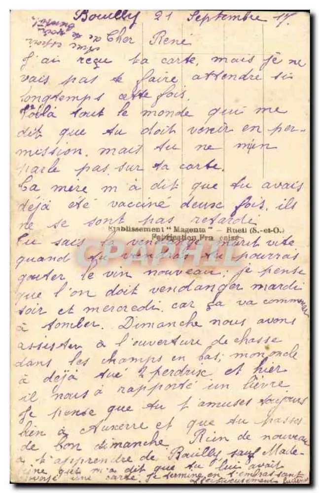 Pansies em um carrinho — editor Gloria, n° 388 - Verso