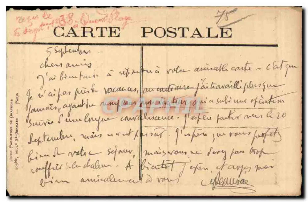 Palácio da Justiça - Paris 1660 — gravura PL.XV. por U. N. BERNARD - Verso
