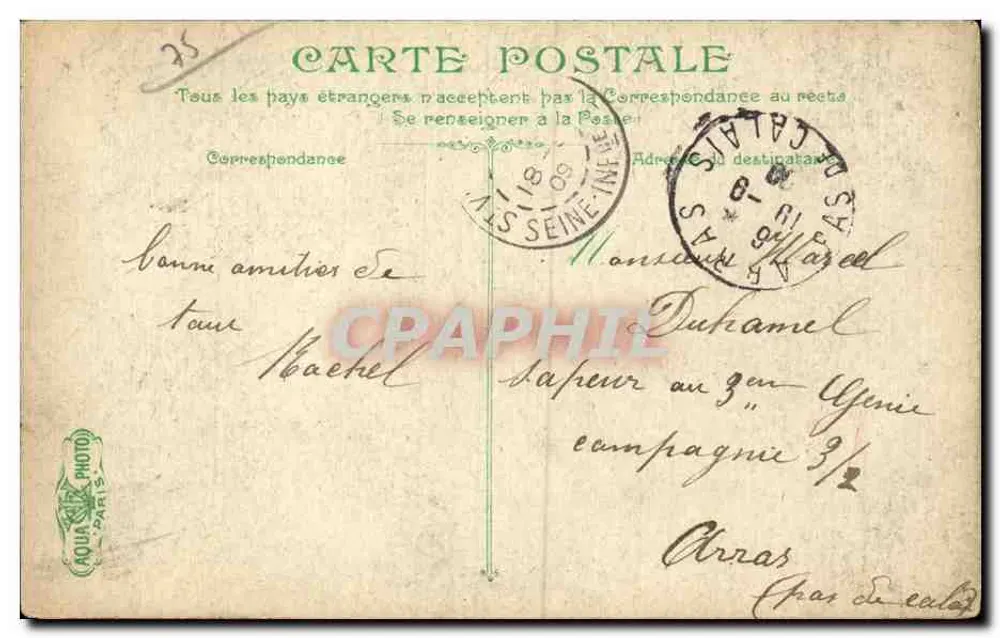 Parigi - La Caserma della Repubblica — editore AQUA PARIS, n°2147 - Verso